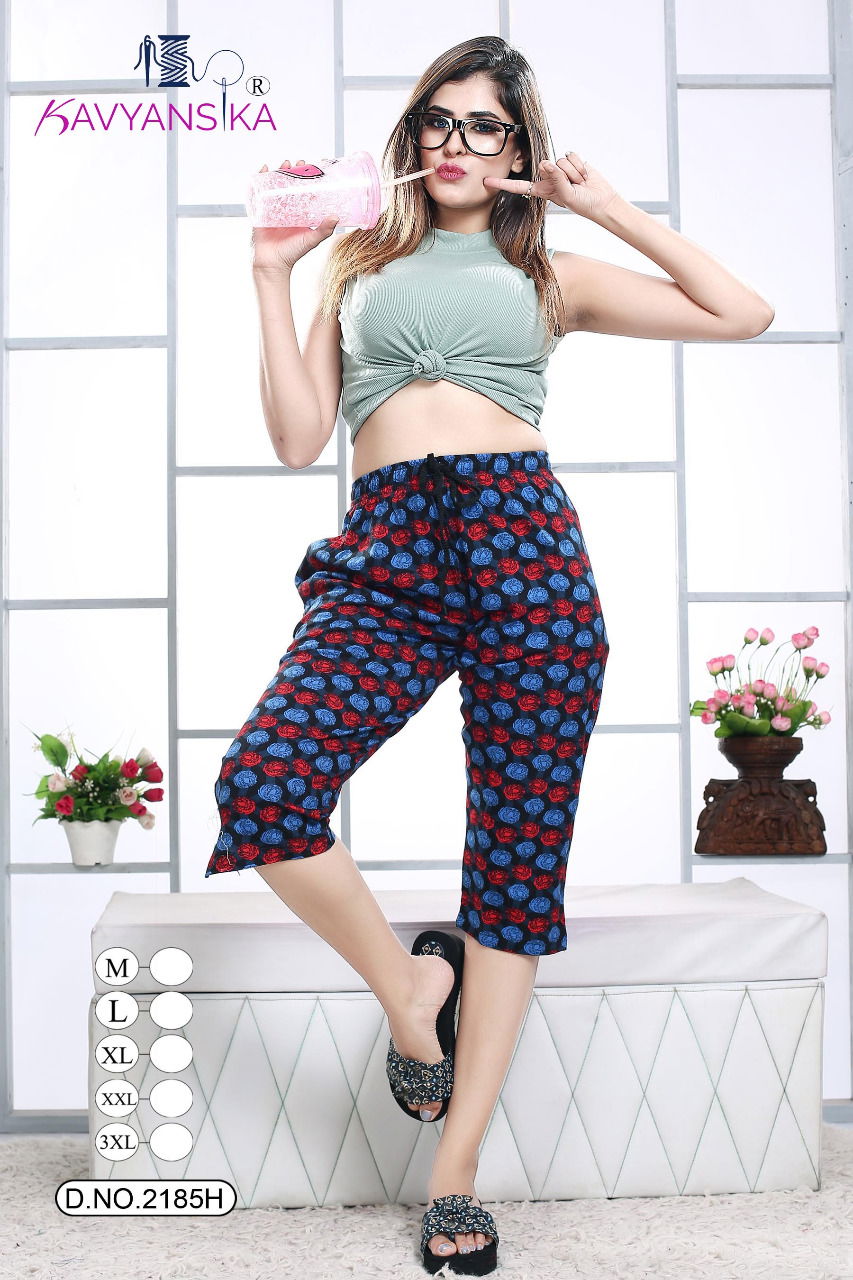 Kavyansika Swag Capri 2185 Night Wear Hosiery cotton Night Suits Collection